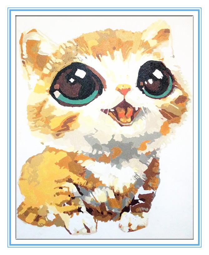 数字油画《可爱的小猫咪》
