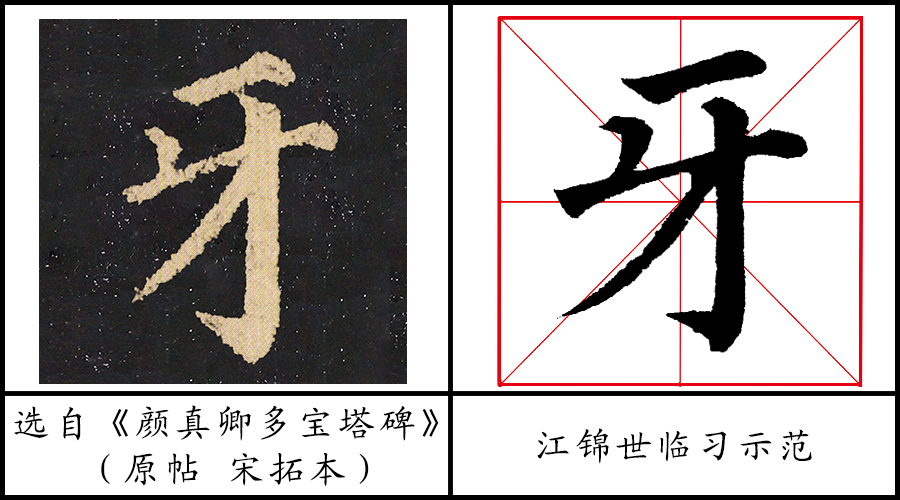 > "牙"——笔画解析