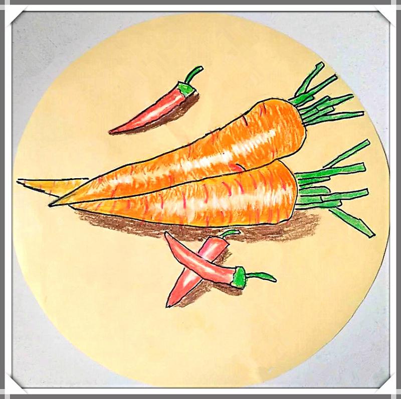蔬菜创意画美术作品图片