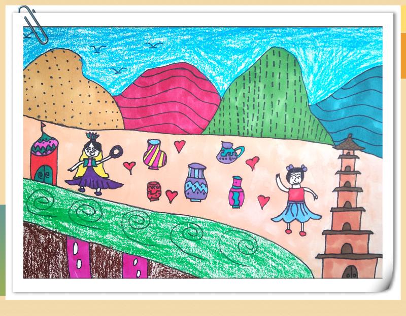 海丝文化儿童画图片