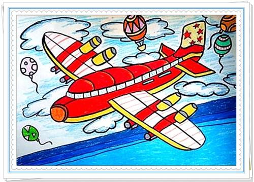 创意飞机绘画大赛图片